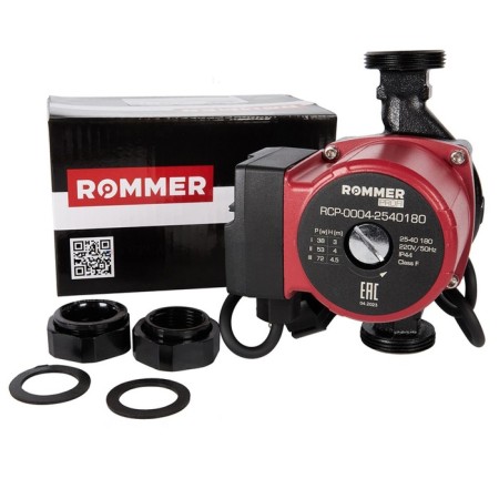 Circulation pump Rommer Profi 25/40-180, 72 watts, pressure 4 m, 3.4 l/min, cable 1.3 m-3