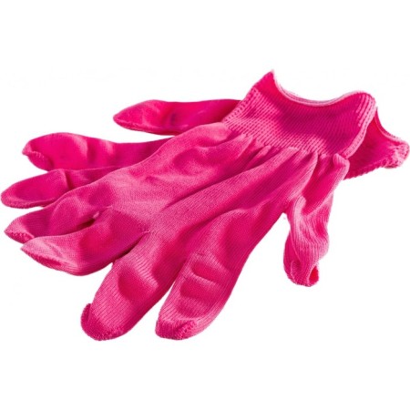 Nylon gloves, knitting class 13, size 9, fuchsia-5