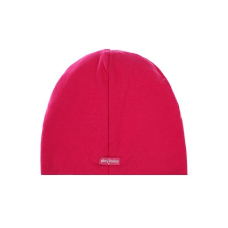 Set cap and snood for a girl, size 46, Fuchsia color-5