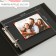 Photo album 25 sheets (corners+rings) "Leaves on black" gold 19x27x3 cm