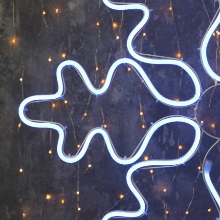 Neon figure "Snowflake", 67 cm, 600 LED, 220 V, glow of blue-2