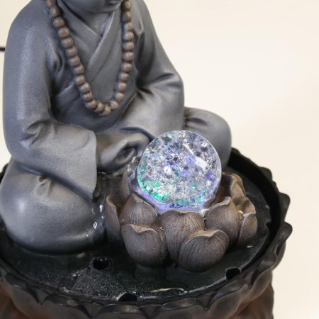 Table Polystone Fountain from the Network Light "Little Buddha - Meditation" 30x20x20 cm-4