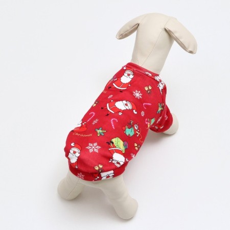 New Year. New Year's sweatshirt for animals "Gifts", size M, red (DS 30, Osh 26, OG 38 cm)-3