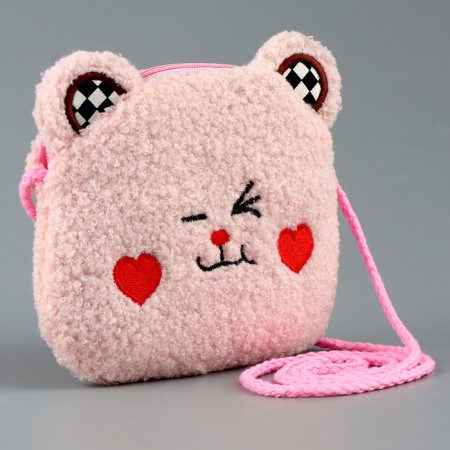 Soft bag "Bear". The color is gently pink-1
