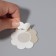 Flower overlays “Flower”, set - 5 pairs, adhesive base, 6 × 6 cm, beige color