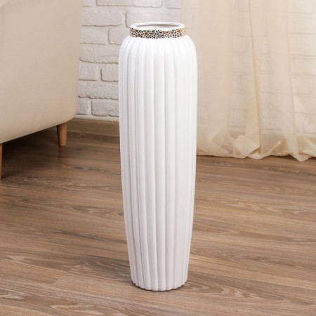 VAZA Keramics Floor "Geometry Lux" Vertical, D 9.5 cm 60 cm, white