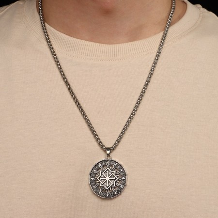 Kolovrat pendant-cooler is glowing, the color is black silver, 60 cm-2