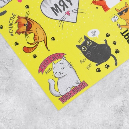 Paper stickers "cats", 11 × 15.5 cm-1
