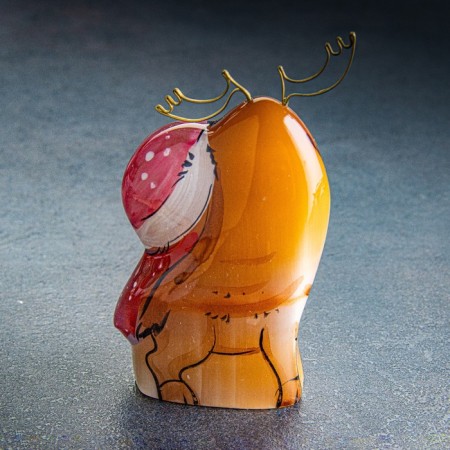 Suvenir "Santa Claus with a deer", Selenite-1