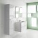 Roca Victoria Nord Black Edition sink module, size 59 x 55 cm, white color
