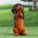Garden figure "A begging Dachshund" 8x7x19cm