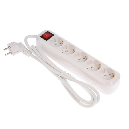 Network filter 5Bits SP5W-318 5s, 5 outlets, 3x1.5 mm2, with salary, 16 a, ABS, 1.8 m, white-2