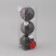 Set of balls Plastic D-8 cm, 3 pcs "Fairytale patterns" curls, golden-black
