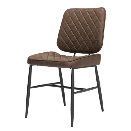 Maril chair, 470 × 580 × 855 mm, eco-leather, dark brown color-4