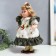 Doll Collectible Ceramics "Beatrice in a satin dress with roses" 30 cm