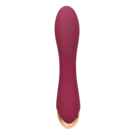 Vibrator with stimulation of the point G, 18 x3.8 cm, burgundy-4