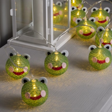 Garland “thread” 2 m with nozzles “frog”, ip20, transparent thread, 10 LED, glow warm white, AAH2-2