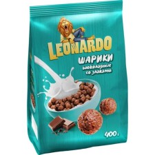 Готовый завтрак "Leonardo" шоколадные шарики , 400 г