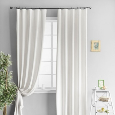 Set of curtains "Tina", size 2x145x270 cm, white color