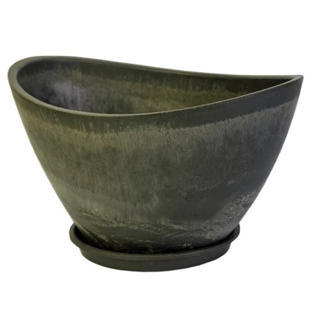 Pot for flowers and plants with a pallet, wood coal boat 41x30x24cm, 11l
