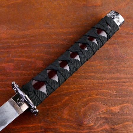 Suv. Product Katana 2V1 on a stand, scabbard wood, red gloss 78/99cm-3