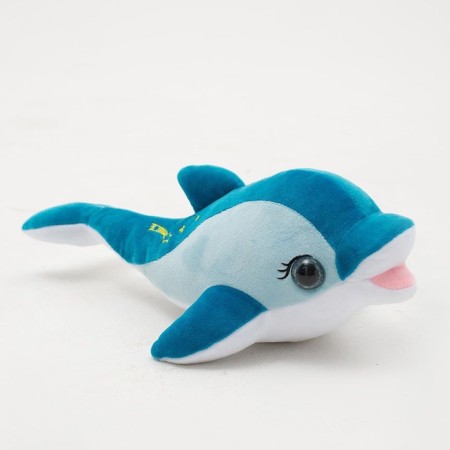 Soft toy "dolphin", blue color, 36 cm