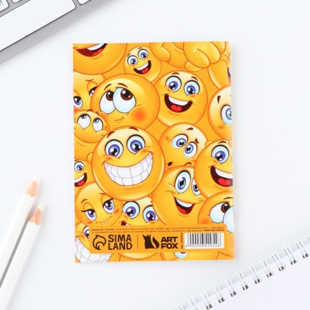 Notepad A6, 12 sheets, in the "Smiley" cage-4