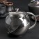 Glass teapot with metallic sieve "metallic", 750 ml