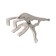 Manual tundra clamp, double point capture, with a latch, 250 mm
