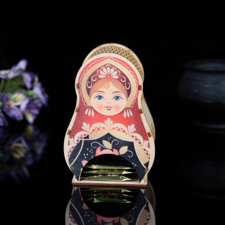 Tea house "Matryoshka" with UV seal, 10x10.5x16cm-1