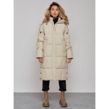 Coat insulated winter female, size 46, beige color