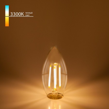 Filament LED lamp "Candle" C35 Elektrostandard, 35x35x98 mm, 9W, E14, 1000lm, 3300K