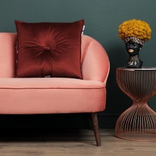 Sofi de Marko “Vivian” pillow, size 55x55 cm, burgundy color