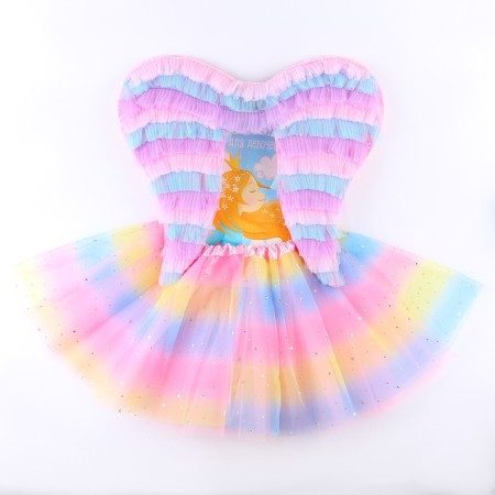 Carnival set "Milash", 5-7 years: skirt, wings-7