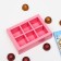Box for sweets 6 pcs, pink, 13.7 x 9.85 x 3.86 cm
