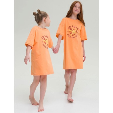 Night shirt for girls, height 104 cm, orange color-2