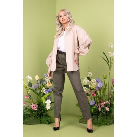 Female shirt, size 44, beige color-18