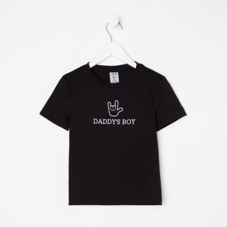 T-shirt Children's KAFTAN "Daddy’s Boy" R.30 (98-104), black-6