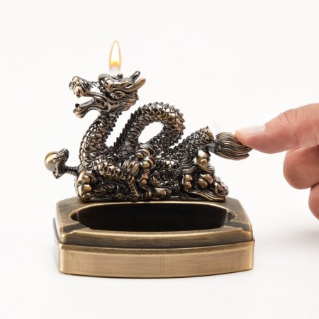 Highlight tabletop with an ashtray, gas "Dragon" 11.5 x 6 x 10 cm-3