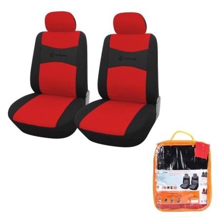 Universal RS-2 seats, on the front seats, polyester, black/red