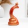 Figure "Snake with the crown" red with gilding, 7cm
