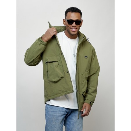 Male spring jacket, size 48, green color-12