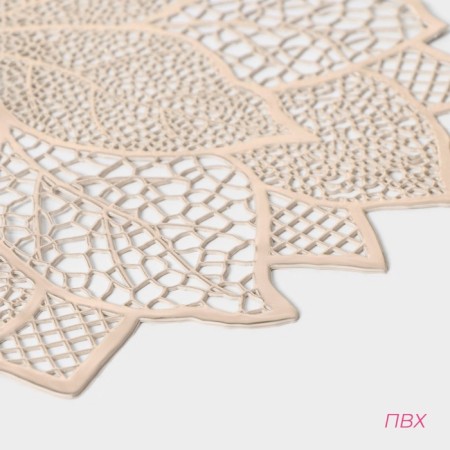 Serving napkin on the table “Flower”, d = 43 cm, gold color-2