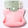 Bibslate for feeding silicone with pocket, pink color