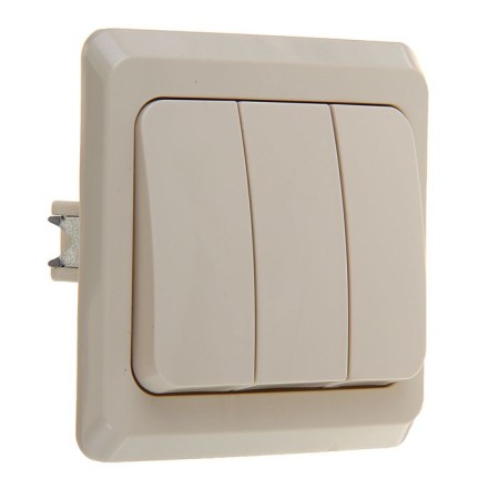 Schetode switch Sche BC10-003K, 3 keys, cream color