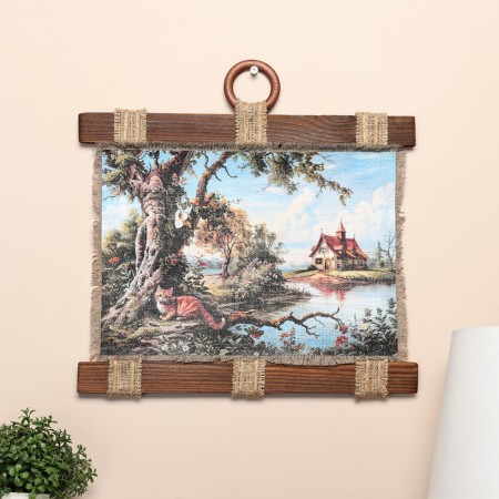Souvenir Scroll "Cat under a tree"