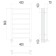 Terminus water heated towel rail "Contour" P7, 400x800 mm, lower connection, chrome