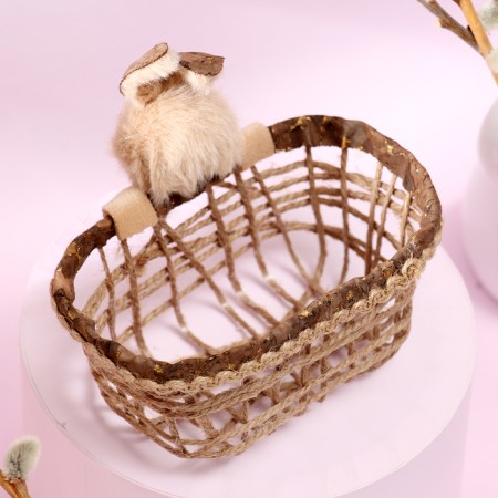Decorative Easter basket "Bunny", 7 × 14 × 13 cm-3