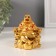NECS Polystone Gold "Hothey in a chair with a dragon on gold coins" 6x7x7.5 cm