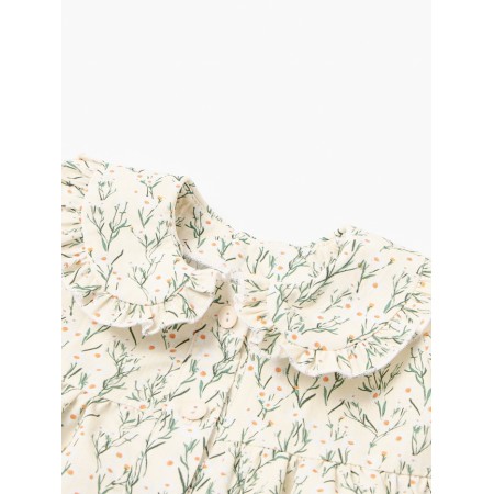 Baby dress minku "Chamomile", white color, height 86-92 cm-1
